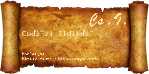Csúzi Ildikó névjegykártya